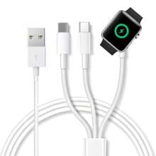Watch Charger Cable Compatible For Apple Watch Series 9 8 7 6 5 4 3 2 1 SE, 3 In 1 Portable Charging Cord Compatible With Phone161514/13/12/11/Pro/Max/XS/X/Pad Series