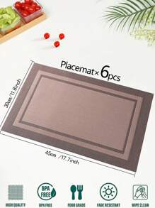 2-6pcs/Set Metallic Gold Hollow Woven Placemats, 11.8in X 17.7in PVC Material, Washable, Easy Clean, Wipeable, Anti-Slip, Heat Resistant, For Rooms, Dining Tables, Home Decor, Suitable For Holidays, Parties, Birthdays, Weddings And Banquets - Multicolor - View 18