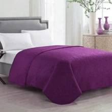 EDREDON LIGERO DOBLE VISTA INDIVUDUAL CAPITONADO. Regalo navideño - Morado - Ver 2