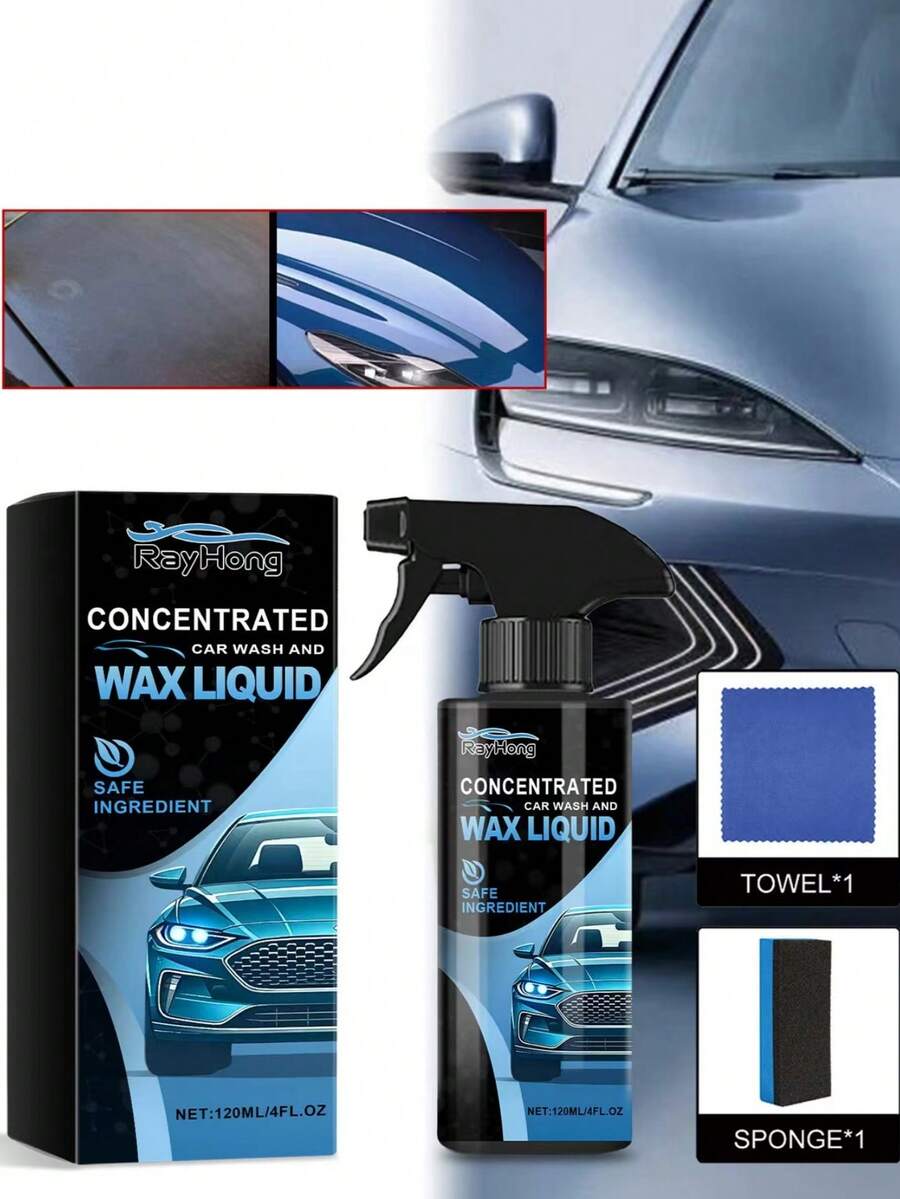 Car Wash Liquid Set Car Cleaning Car Paint Coating Tire Degreasing Retrofit Maintenance Cleaning Liquid - Black - View 1
