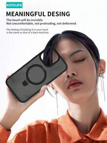 Koolife 1 件彩色柔软触感哑光磁性手机壳，内置磁性支架，软边全覆盖，防滑防摔，PC+TPU，适用于 17 ProMax/17/17 Pro/17 Air/16/16 Pro/16 Plus/16 ProMax/12/12 Pro/12 ProMax/13/13 Pro/13 ProMax/14/14 Plus/14 Pro/14 ProMax/15/15 Pro/15 Plus/15 ProMax - 黑色 - 查看 5