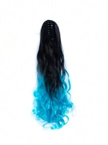 Claw Clip Ponytail Extension 22" Clip In Wavy Ponytail Hair Extensions Long Pony Tails For Women Extensions Dark Brown Wave Hairpiece - Multicolor - View 47