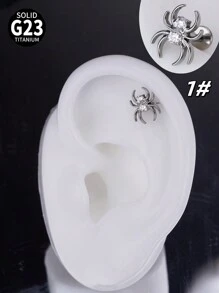 1 件时尚钛金属唇钉内螺纹耳钉樱桃叶天鹅蝴蝶 5A 氧化锆石 G23 植入级唇钉心形耳环鼻环鼻中隔珠宝蜘蛛闪电蝙蝠车耳环铰链鼻中隔环蝙蝠眼海螺耳屏耳环唇钉梦露唇环唇钉顶部螺丝平背耳环耳钉海螺唇钉梦露美杜莎唇鼻穿孔女士男士日常佩戴圣诞节和万圣节礼物情人节、妈妈、母亲、母亲节、礼物