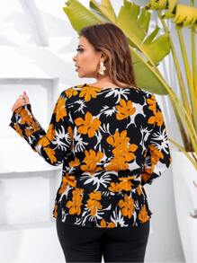 Winter Women's Long Sleeve Printed Shirt - 彩色 - 查看 4