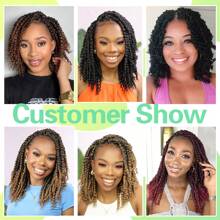 Karida 8/10/12 Inch Grey Passion Twist Crochet Wig, Passion Twist Pre-Looped Short Crochet Wig Suitable For Women And Children For Daily Wear, Festivals And Cosplay - Gray Ombre - View 5