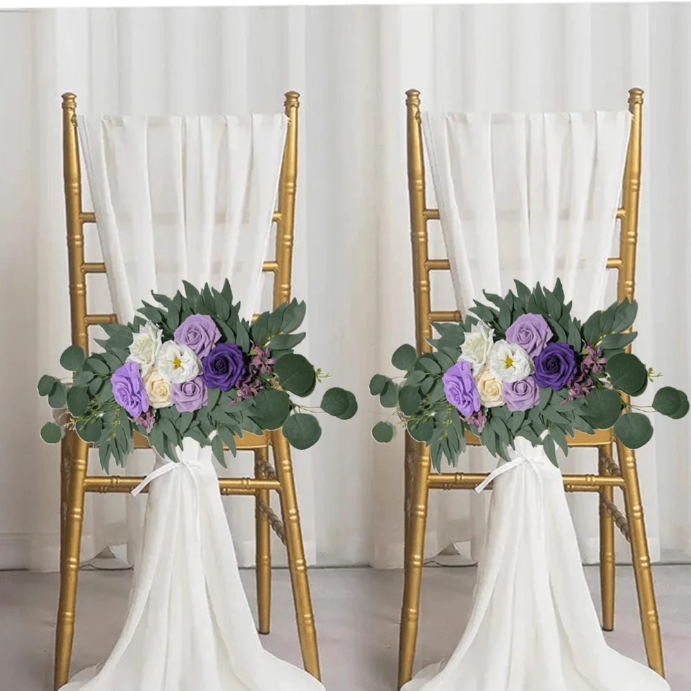 Wedding Arch Flowers Swag Set Of 2, Artificial Flower Swags For Wedding
