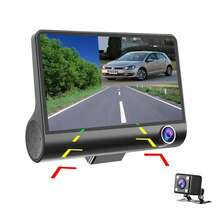 3 Channel Dash Cam Front Inside Rear Three Way Triple Car Camera IR Night Vision - Black - View 4