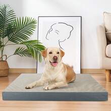 Nobleza Small Dog Bed Washable Orthopedic Dog Beds Sponge Dog Crate Mattress Soft Puppy Bed With Removable Zip Cover Flat Dog Bed Pet Bed For Cat Kitten, Grey. - Grey - View 5