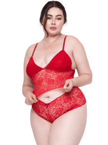 Kit 3 Lace Lingerie Set Wait Husband Sensual Plus Size Cropped And Panties Shorts Sexy Intimate Fashion Factory Promotion Resale - 彩色 - 查看 3