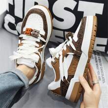 Men's Spring/Autumn 2024 Niche Style Sneakers Increase Height Casual Campus Shoes - Khaki - View 6