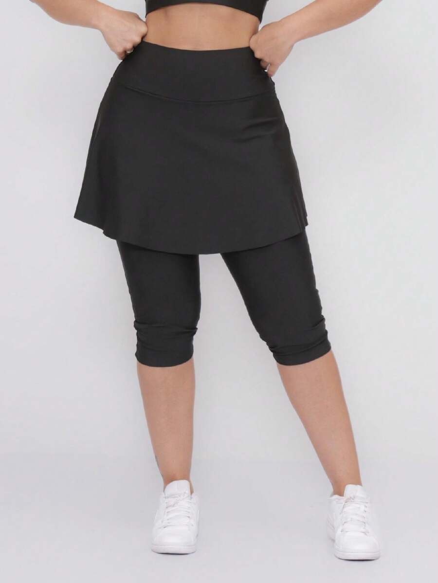 Women Outdoor Leggings - Black - View 1