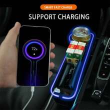 Car Seat Seam Filler Cup Holder 7 Colours Variable LED Car Seam Organiser With 2USB Charging Port Car Accessories - Main Driver - View 6