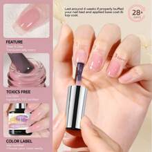 COLOURSMILE 6 PCS Gel Nail Polish Kit, Jelly Gel Polish Nude Pink Color Gel Neutral Nail Art Design Translucent Gel Nail Kits Soak Off Uv Nail Lamp Cured Nail Manicure DIY Home For Women - Multicolor - View 4