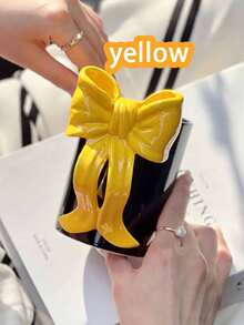 1 件北欧风格手工陶瓷领结杯，时尚高端美式拿铁咖啡杯，创意家居装饰饮具，节日礼物，生日礼物，派对用品，送给他/她的礼物 - 彩色 - 查看 9