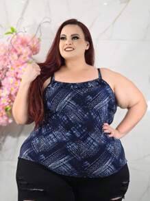 Blusa Alcinha Plus Size Liganete Malha Fria Estampas E Modelos Diversos - Multicolorido - Visão 4