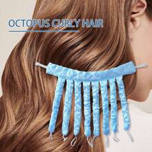 Beautiful Curls: Easy And Overnight Hair Curling With Soft Octopus-Shaped Heatless Hair Curler For Regular Hair,Back To School,Travel Holiday Essentials,Hair Accessories For Women - Pink - View 12