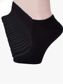 10 đôi Vớ mắt cá chân rắn - màu đen - Xem 1