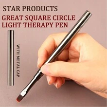 Hot 10/12/15PCS Metal Rod Nail Art Brush Set Wholesale Colouring Pen Large Square Round Light Therapy Pen Halo Pen