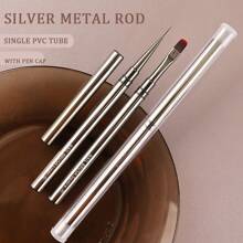 Hot 10/12/15PCS Metal Rod Nail Art Brush Set Wholesale Colouring Pen Large Square Round Light Therapy Pen Halo Pen