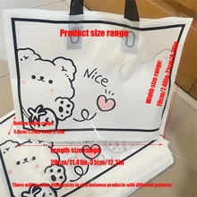 1pc 10pcs/Lot Cute Bear Shaped Plastic Bag For Gift, Clothing, Shopping, Including Clothes Shoes Box Back To School Valentine Day