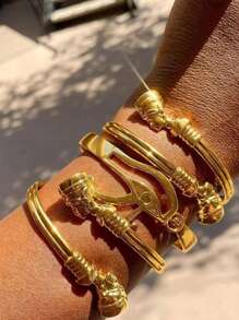 1 pièce Bracelet ajustable Néfertiti, reine égyptienne, pour femmes et hommes, bracelet africain de couple, bijoux de hip-hop punk, cadeaux 2024