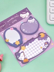 1 Pack Silly Strawberry Kitty Memo Pad, 60 Sheets - Multicolor - View 4