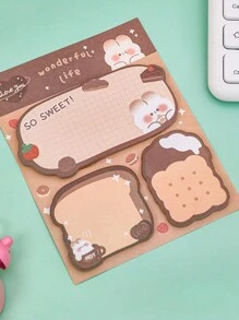 1 Pack Silly Strawberry Kitty Memo Pad, 60 Sheets - Multicolor - View 6