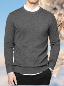 Men Sweaters - 深灰色 - 查看 1