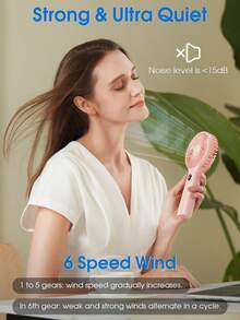 Portable Handheld Fan, Three In One Multifunctional Travel Fan, 90 ° Foldable Desktop Fan, 5-Speed Makeup/Office Travel Fan - Multicolor - View 7