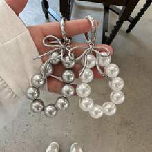 1 件闪亮串珠蝴蝶结包饰吊坠，INS 风格奢华钥匙扣钥匙圈配件情人节情人汽车配件学校可爱哥特 Y2k 圣诞节礼物创意包饰挂绳带身份证夹汽车配件包饰 - 彩色 - 查看 2