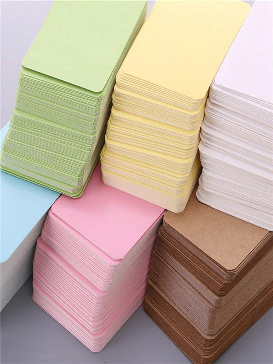 AFYPRTY 100pcs 9*5.5cm Blank Card For Business Cards For Message And Book Name Blank Cards For Business Card Message Cards - Multicolor - View 1