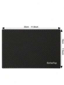 Barbertop Mini Soft Silicone Barber Station Mat For Hair Styling Tools Flexible Rubber Storage Cushion For Clippers Salon Supply - Black - View 9