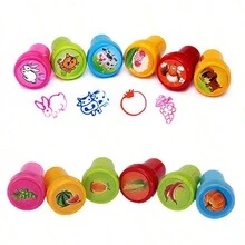 5-10件涂鸦印章随机颜色和随机形状儿童绘画涂鸦玩具孩子艺术绘画涂鸦配件