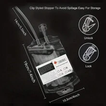 5件組 PVC材質 Cosplay 恐怖道具 350ml Happy Halloween 裝飾血袋能量飲料袋 吸血鬼血袋氛圍營造道具 - 無色 - 查看 6
