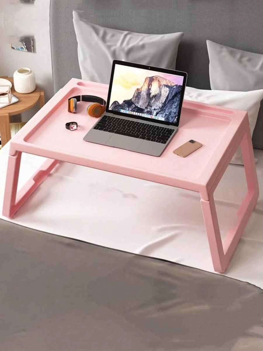 1 PC Plastic Foldable And Portable Laptop Table On Bed And Sofa,Also Suitable For Outdoor Picnic