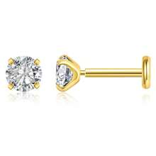 1 对 20G 316L 不锈钢平背耳环耳钉无螺纹耳屏软骨唇鼻穿孔美杜莎穿孔首饰防过敏