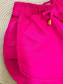 KIT 4 SHORTS TACTEL MENINA NEON INFANTIL PISCINA PRAIA JUVENIL - Multicolorido - Visão 8