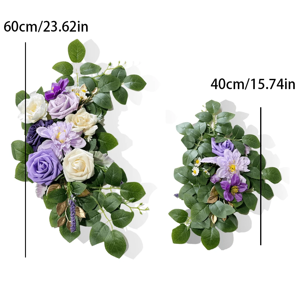 Wedding Arch Flowers Swag Set Of 2, Artificial Flower Swags For Wedding