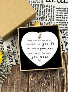 1PC Niech będziesz dumny z pracy, którą wykonujesz, z osoby, którą jesteś i z różnicy, którą robisz, prezent dla współpracownika, prezent na nową pracę, prezent na emeryturę, mini znak, wystrój domu, wystrój pokoju, wystrój ściany