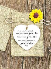 1PC Niech będziesz dumny z pracy, którą wykonujesz, z osoby, którą jesteś i z różnicy, którą robisz, prezent dla współpracownika, prezent na nową pracę, prezent na emeryturę, mini znak, wystrój domu, wystrój pokoju, wystrój ściany