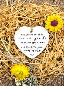 1PC Niech będziesz dumny z pracy, którą wykonujesz, z osoby, którą jesteś i z różnicy, którą robisz, prezent dla współpracownika, prezent na nową pracę, prezent na emeryturę, mini znak, wystrój domu, wystrój pokoju, wystrój ściany