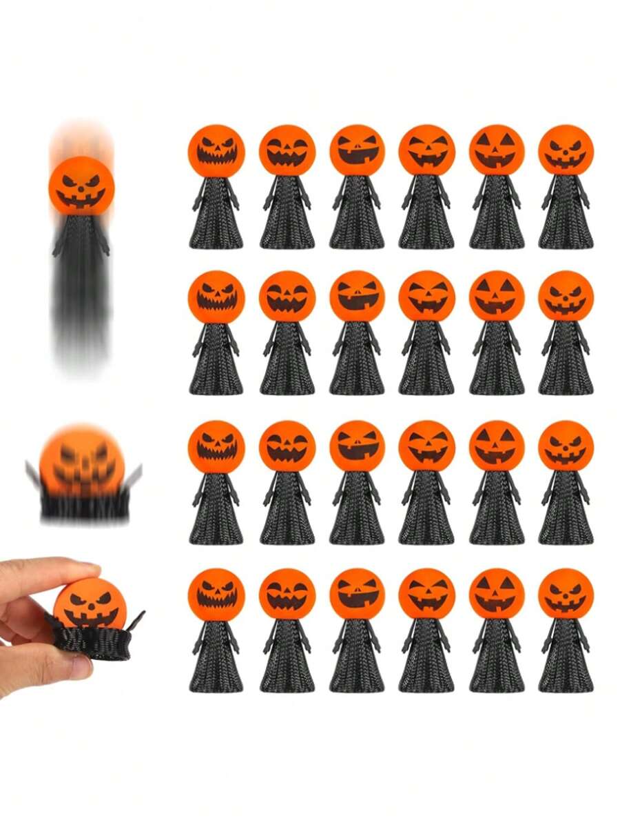 Halloween Bí Ngô Đầu Nảy, Búp Bê Nhảy Ngón Tay Búp Bê Nảy Ngẫu Nhiên 5 Chiếc - Nhiều màu - Xem 1