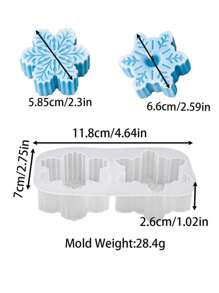 1个雪花蜡烛硅胶模具装饰模具DIY手工香薰蜡烛环氧树脂石膏模具新年礼物家居装饰 - Snow - 查看 10