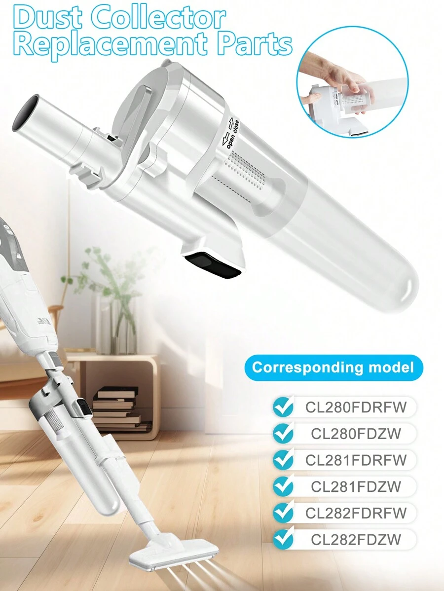 Makita Compatible 13.53oz Large Capacity Integrated Gas Cyclone Attachment For Cordless Vacuums - White - View 1