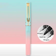 Colorful Multi-Color Orthopedic Holiday Gift School Student Steel Fountain Pen For Daily Business Office Writing Calligraphy Practice, Ink Absorbing/3.4mm Nib Dual Tip 0.5mm/0.38mm - Multicolor - View 29