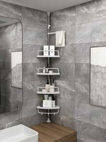 Esquinero Para Baño Organizador Para Regadera Con 4 Niveles - Blanco - Ver 1