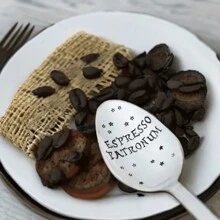 1pc, Espresso Patronum Spoon, Stamped Silverware, Gift Idea For Coffee Lover, Funny Spoon Funny Gifts Spoon For Birthday, Party Spoon ,Kitchen,Christmas Gift