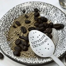 1pc, Espresso Patronum Spoon, Stamped Silverware, Gift Idea For Coffee Lover, Funny Spoon Funny Gifts Spoon For Birthday, Party Spoon ,Kitchen,Christmas Gift