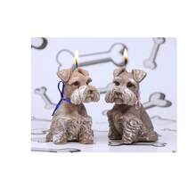 Velas de mascotas schnauzer, decoracion de oficina, regalos. - CHOCOLATE - Ver 3