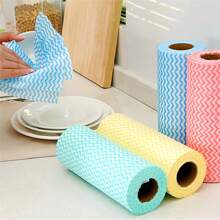 50pcs Disposable Kitchen And Bathroom Cleaning Towels - Disposable And No-Wash Cleaning Cloth For Utensils And Surfaces - Convenient & Effective Cleaning Tool - Multicolor - View 2